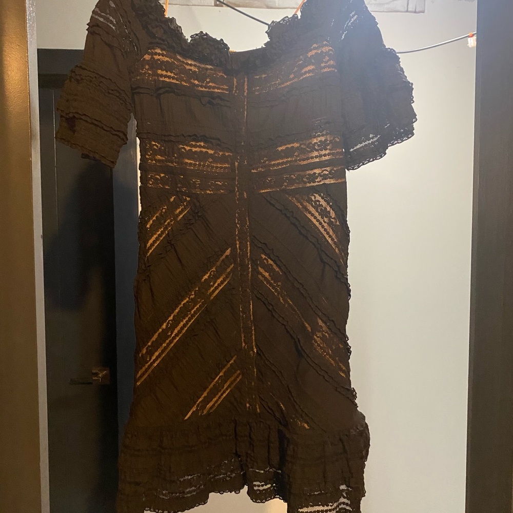 Cinq a Sept Naya lace off the shoulder dress